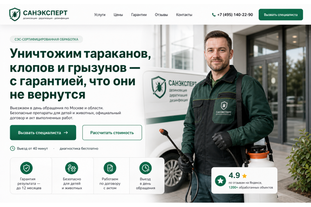 Дезинсекция, дератизация и дезинфекция