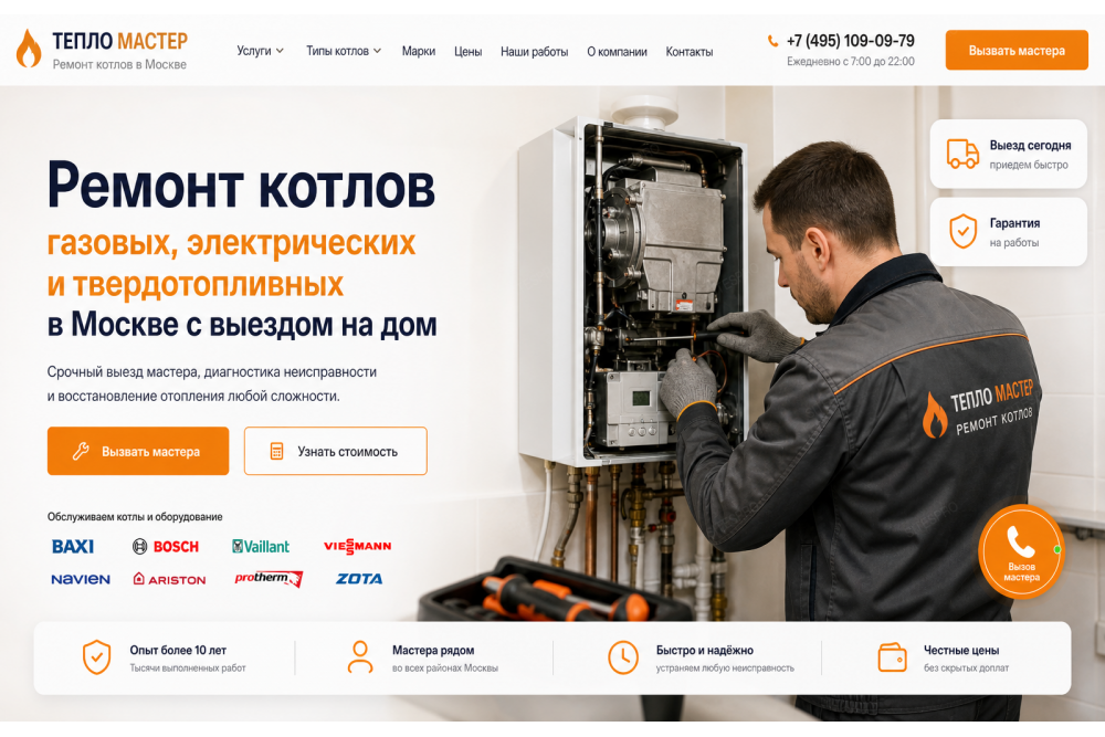 Ремонт котлов