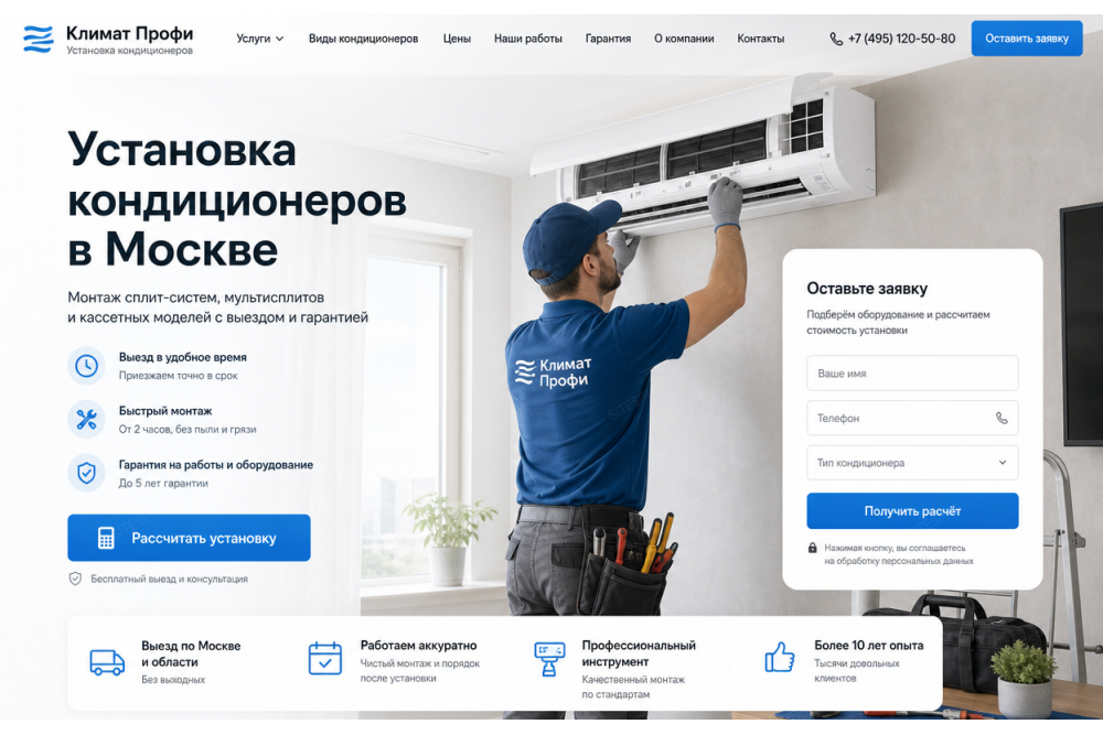 Установка кондиционеров