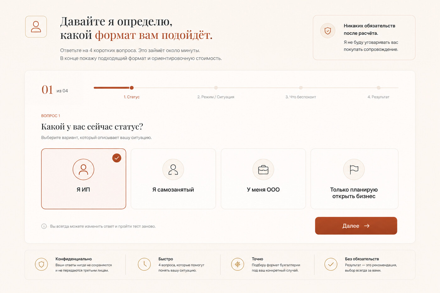 Готовый продающий сайт для бухгалтера-фрилансера — версия для ПК, экран 7