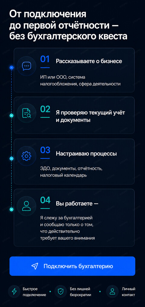 Готовый сайт для удалённого бухгалтера — версия для телефона, экран 4