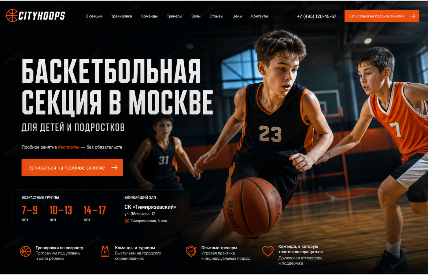 Баскетбольная секция — версия для ПК, экран 1