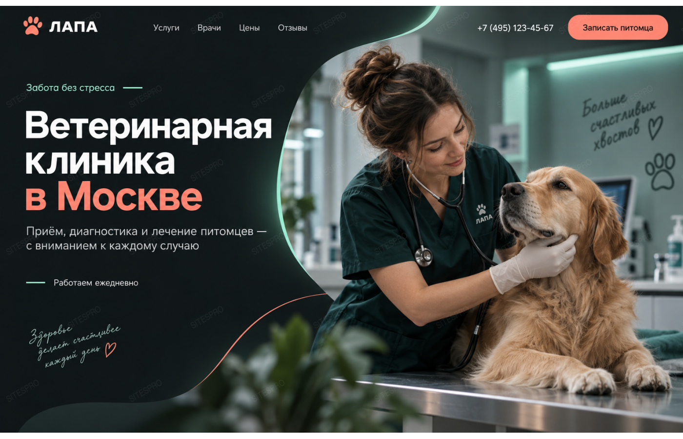 Ветеринарная клиника — версия для ПК, экран 1