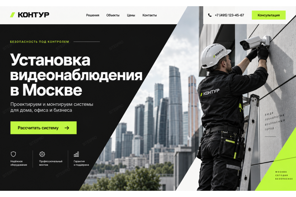 Установка видеонаблюдения