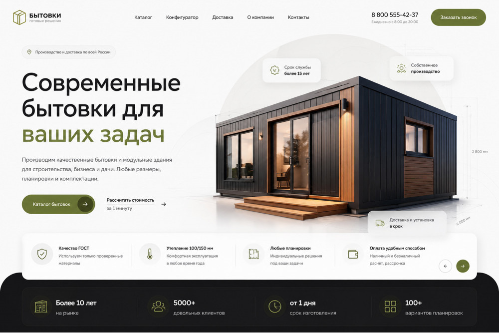 Бытовки для строительства, бизнеса и дачи