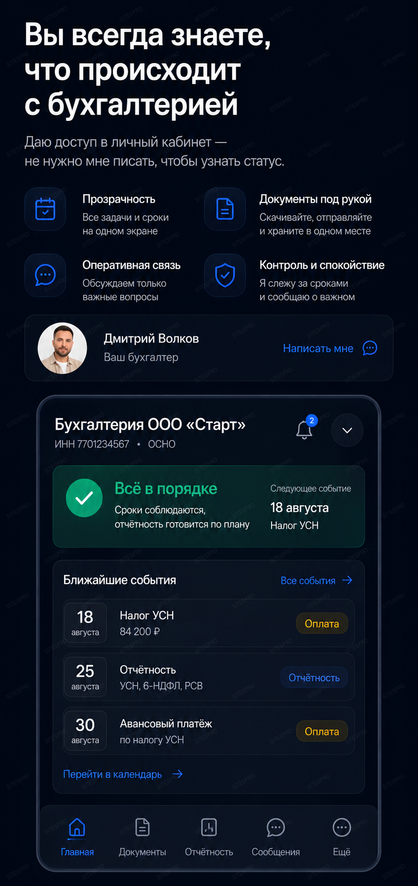 Удалённый бухгалтер — версия для телефона, экран 6